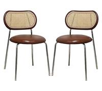 CSYQPDMBDL Sedie Sala da Pranzo, Sedie da Sala da Pranzo, Set di 2 sedie da pranzo con gambe in metallo for camera da letto/soggiorno/negozio(F)