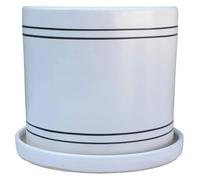CSYQPDMBDL Vasi per Piante in Ceramica, Lavandino in Ceramica for Interni, for Pavimento, Balcone, Soggiorno, vasi for Piante, con Vassoio Abbinato(20.5cm*20cm)