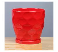 CSYQPDMBDL Vaso da Fiori in Ceramica, Contenitore for Fiori in Porcellana, for Interni ed Esterni, con piattini.(Style 3,17.7 * 17.5cm)