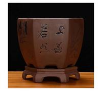 CSYQPDMBDL Vaso da Fiori in Ceramica, Vasi for Piante da Interno e da Esterno, Ornamenti for Il Giardino, vasi for Piante grasse, vasi for Bonsai(Purple Sand Black)