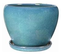 CSYQPDMBDL Vaso da Fiori in Ceramica, Vaso Rotondo Decorativo for Piante grasse da Interno, da Tavolo, da Balcone, for Bonsai, for Giardinaggio Domestico, da Ufficio(Caliber:25.5cm)