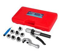 CT-300-A Espansore per tubi idraulici Kit di strumenti per pressatura HVAC a 7 leve Strumento per espandere tubi idraulici in rame da 3/8 a 1-1/8 pollici con tagliatubi e strumento di sbavatura