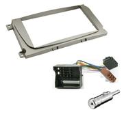CT23FD08 Argento Doppio din Facia Cablaggio Antenna con Staffe Kit Per Ford