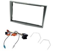CT24VX24 Doppio din Grigio Scuro Facia Cavi Antenna Adapter Kit Per Opel Corsa
