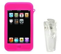 CTA Digital Custodia in silicone con clip per iPod touch 1G (rosa)