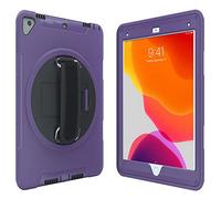 CTA Digital: Custodia protettiva con supporto girevole a 360 ° per iPad 7th & 8th Gen 10.2", iPad Air 3 e iPad Pro 10.5", viola, PAD-PCGK10P