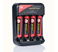 Cta Digital dc-amc batterie AAA Ni-Mh (4-pack, 1200 mAh, 1.2 V) con caricatore, ore, (100/240 V)