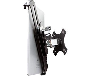 CTA - Supporto da parete compatto con sistema di blocco e chiave per iPad 10a generazione da 11", iPad 7/8a/9a generazione da 10,2", Galaxy Tab S3, Surface Go 3 e altri tablet da 7-14", nero