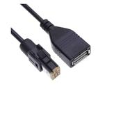 CTAB Adatto for Subaru Forester Legacy FR80 82 MR52 PR43 Connettore radio Ingresso audio AUX for auto Cavo dati multimediale for adattatore USB Spina a 4 PIN(BLACK)