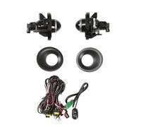 CTAB Kit fari fendinebbia + cablaggio + interruttore for Dodge Challenger 2015-2020, gruppo fari paraurti anteriore con lente trasparente, coppia di proiettori Halo