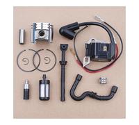 CTASRIM Gruppo Bobina di accensione pistone Adatto for Motosega MS180 MS170 018 017 Filtro Olio Carburante Tubo Flessibile Ricambio