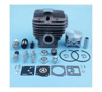 CTASRIM Kit di Riparazione del Cilindro, del pistone e del carburatore da 50 mm Adatto for la decompressione del Dado Prigioniero della Barra della Motosega MS440 044 MS 440