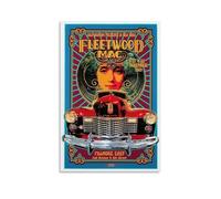 CTATOGE Fleetwood Poster Mac Rock su tela, decorazione artistica da parete, decorazione per la casa, per camera da letto e soggiorno, 60 x 90 cm, senza cornice