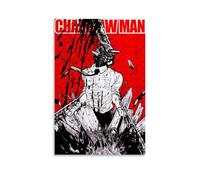 CTATOGE Poster su tela a tema anime Chainsaw Man, decorazione per la casa, per camera da letto e soggiorno, 30 x 45 cm, senza cornice