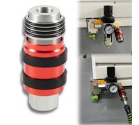 CTcar Accoppiamento universale di sicurezza 5 in 1 | Connettore rapido MNPT 1/4" per automobili (T), industria (M), Europea/High Flow (V), ARO (A) e Lincoln (L) | 200 PSI (13,8 Bar)