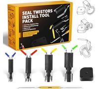 CTcar Set di attrezzi per montaggio idraulico professionale (6 pezzi) per anelli a U e pistone, compatibile con 20 - 165 mm, con blocco e gancio multifunzione