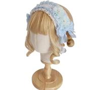 CTCOIJRN Copricapo Lolita, Fascia for Capelli, Accessori, Cerchio for Capelli, Copricapo da Donna in Pizzo Multistrato a Rete con Fiocco in Bella Fascia for Fiori in Pizzo Anime Cosplay novità Cerchi