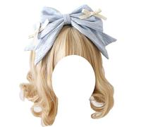 CTCOIJRN Fasce for capelli con fiocco for donne e ragazze Accessori for capelli Lolita Fascia for capelli con fasce for capelli alla moda antiscivolo con fiocco(Lightblue bow)