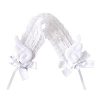 CTCOIJRN Fasce for Capelli da Donna Cameriera Cosplay Fascia for Capelli Lolita Copricapo in Pizzo con graziose Decorazioni Bowknot Accessori for Capelli