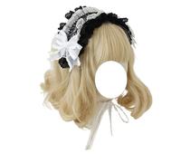 CTCOIJRN Fasce for capelli da donna Copricapo gotico Lolita Fasce for cosplay in pizzo Fascia for capelli Accessori for capelli(White)