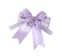 CTCOIJRN Fasce for capelli in pizzo viola for donna Fascia for capelli Lolita Arco Fascia for capelli Cappello a cilindro Fasce for capelli Accessori for costumi(Bow)