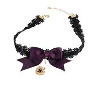 CTCOIJRN Fasce for capelli rosa for donne Fasce for capelli lolita gotiche alla moda antiscivolo Fascia for capelli carina for accessori for capelli for ragazze(Black purple choker)