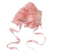 CTCOIJRN Fasce larghe for donna Cerchietto for capelli in pizzo rosa Lolita Cerchietto for capelli Fasce for capelli Accessori for costumi(Type A)