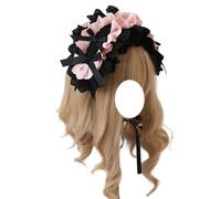 CTCOIJRN Fasce larghe for donna Fascia for capelli Lolita in pizzo gotico Fascia for capelli Fascia for capelli Cerchietto for capelli Accessori for fasce alla moda(Black Pink)