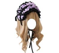 CTCOIJRN Fasce larghe for donna Fascia for capelli Lolita in pizzo gotico Fascia for capelli Fascia for capelli Cerchietto for capelli Accessori for fasce alla moda(Black Purple)