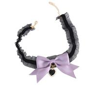 CTCOIJRN Fasce magiche nere viola for donne Accessori for capelli fascia for capelli moda Lolita gotica(Love Choker)