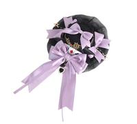 CTCOIJRN Fasce magiche nere viola for donne Accessori for capelli fascia for capelli moda Lolita gotica(Hat Headband)