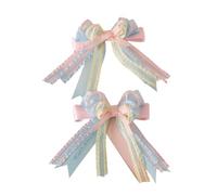 CTCOIJRN Fascia for capelli con orecchie da orso for donna, ragazza, accessori for capelli Lolita con fasce for capelli con fiocco, fasce for animali(2Pcs Bow)