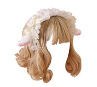 CTCOIJRN Fascia for capelli con orecchie di pecora carina for donne e ragazze Accessori for capelli Lolita Fascia con fasce for capelli alla moda con fiocco