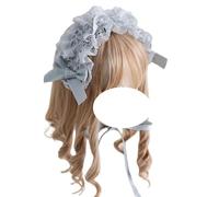 CTCOIJRN Fascia for capelli for donne e ragazze Gothic Lolita ampia fascia for capelli moda antiscivolo accessori for capelli(Gray green)
