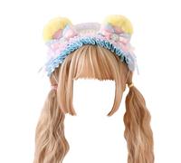 CTCOIJRN Fascia for capelli Orecchie da orso Fascia carina for donne Ragazze Accessori for capelli Lolita Fasce for animali Fasce for capelli alla moda(Yellow Bear Ears+headbands)