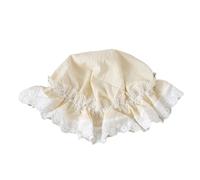 CTCOIJRN Simpatico cappello in pizzo Lolita Berretto a cuffia da donna Fasce in pizzo Fascia for capelli Accessori for capelli Copricapo(Beige,One Size)