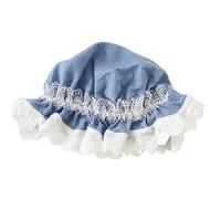 CTCOIJRN Simpatico cappello in pizzo Lolita Berretto a cuffia da donna Fasce in pizzo Fascia for capelli Accessori for capelli Copricapo(Blue,One Size)