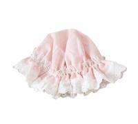 CTCOIJRN Simpatico cappello in pizzo Lolita Berretto a cuffia da donna Fasce in pizzo Fascia for capelli Accessori for capelli Copricapo(Lightpink,One Size)