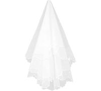 CTCOIJRN Velo da sposa, pettine for velo, set fascia da sposa, copricapo da sposa Doppio pizzo Velo da sposa lungo da sposa Velo bianco Accessori da sposa Copricapo da sposa Accessori for capelli da s