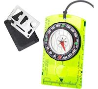 CTDMJ Compass, bussola all'aperto bussola bambini, carta multitool 11 in 1, bussola luminosa Bussola escursionismo per l'escursionismo sopravvivenza all'aperto, il campeggio, navigazione (2 pezzi)