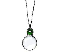 CTDWNT 1Pcs Magnifier Collana Pendente Rotondo Lente Singola Catena di Metallo Regalo Per I Genitori Lettura Dei Monili Della Madre Regalo Giorno Lente