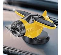 CTDWNT Decorazione per auto a forma di aeroplano ad energia solare, rotazione silenziosa, allevia la fatica, aggiunge divertimento alla guida. Adatto per tutte le auto, uffici e case. Perfetto per