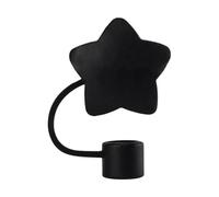 CTDWNT Topper in silicone per cannuccia, per Stanley da 30 e 1134 g, con simpatica stella, copertura per cannuccia riutilizzabile, per Stanley (nero)