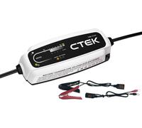 CTEK CT5 TIME TO GO, Caricabatterie 12V 5A, Mantenitore Di Carica Per Batteria Auto, Funzione Conto Alla Rovescia, Indicatore Di Avvio, Compensazione Della Temperatura Integrata E Opzione AGM