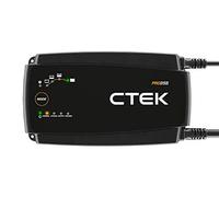 CTEK Pro25S Caricabatteria 12V, Alimentatore, Caricabatteria Tender Batteria, Mantenitore batteria, Caricabatterie al litio 12V, Caricatore per camion e auto, Modalità ricondizionamento, Desolfatore