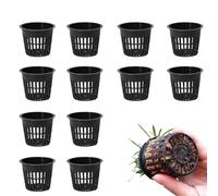 CTForest 12 PCS Vaso Idroponica, Cesto Idroponica, Vaso Idrocoltura, per Piccole Piante Idroponiche Come il Loto e il Ravanello Verde. (Nero)