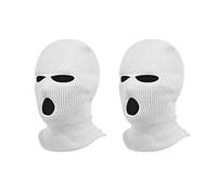CTForest Copripoggiatesta in due Pezzi Bianchi, Accessori Interni per Auto, Copricapo Divertente, Maschera con Cappuccio