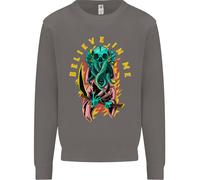 Cthulhu Believe In Me Octopus Kraken Skull Uomo Sweatshirt Jumper