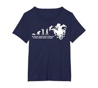Cthulhu Mythos Evolution Theory Lovecraft Gioco di Ruolo Maglietta, Donna Plus-Size, Navy, 1X