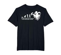 Cthulhu Mythos Evolution Theory Lovecraft Gioco di Ruolo Maglietta, Uomo Taglie Grandi, Nero, 3X Tall